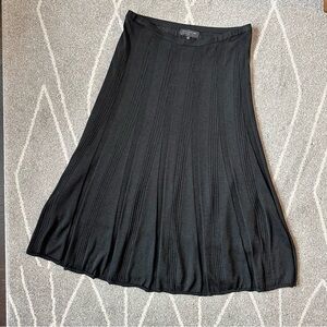 Jones New York Black Slinky Knit A-line Midi Skirt